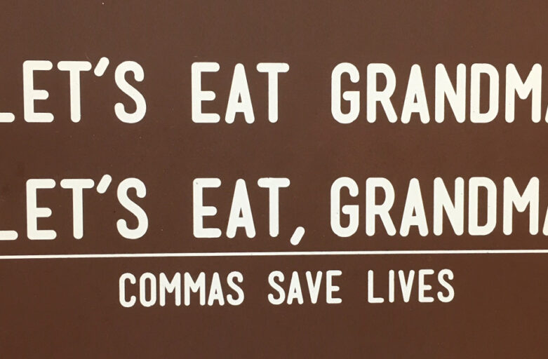 Commas save lives . . .